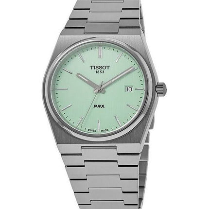 Tissot T-Classic PRX rustfrit stål lysegrøn urskive Quartz T137.410.11.091.01 100M unisex ur