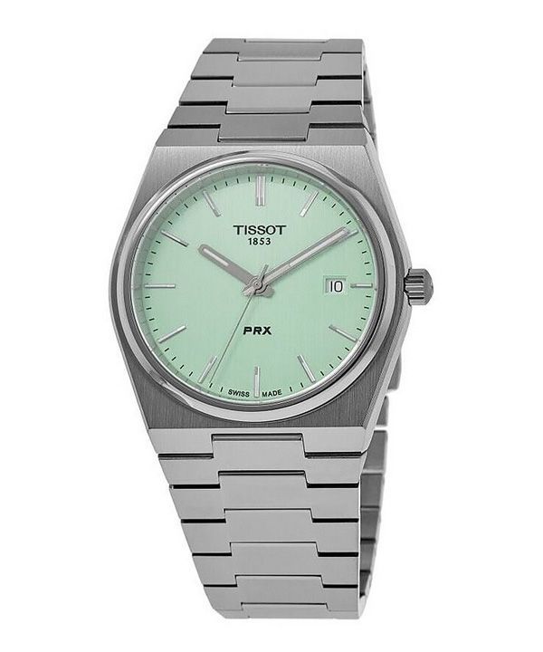 Tissot T-Classic PRX rustfrit stål lysegrøn urskive Quartz T137.410.11.091.01 100M unisex ur