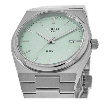 Tissot T-Classic PRX rustfrit stål lysegrøn urskive Quartz T137.410.11.091.01 100M unisex ur