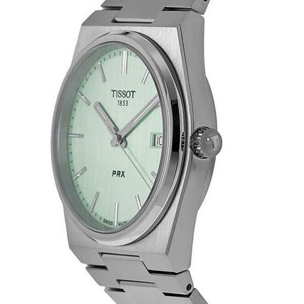 Tissot T-Classic PRX rustfrit stål lysegrøn urskive Quartz T137.410.11.091.01 100M unisex ur