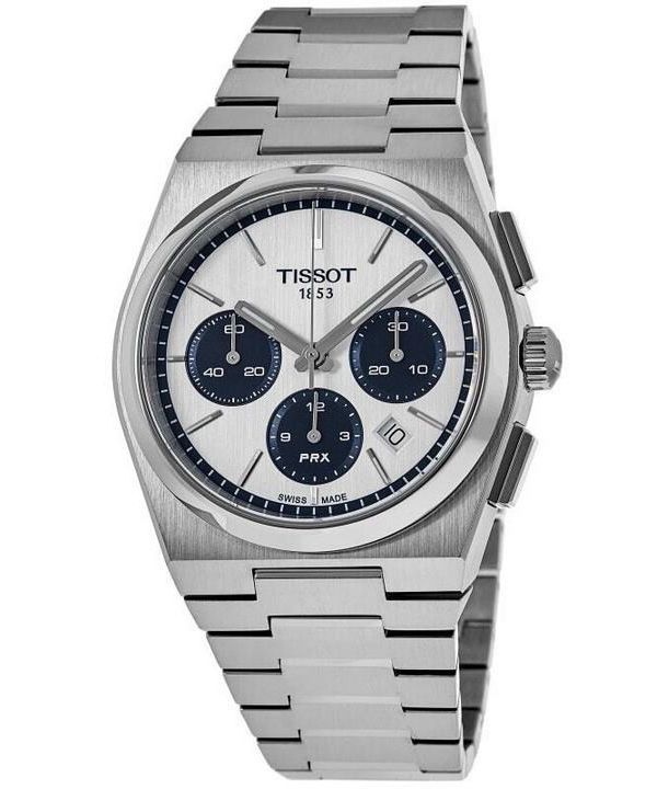 Tissot PRX T-Classic Chronograph White Dial Automatisk T137.427.11.011.01 100M herreur