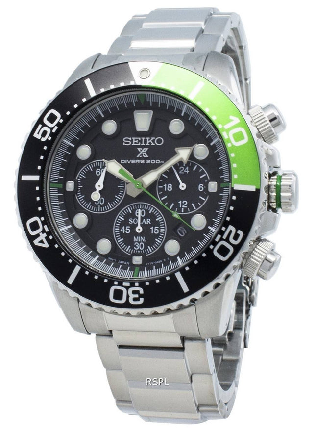 Renoveret Seiko Prospex SSC615 SSC615P1 SSC615P Solar Chronograph Diver 200M Herreur