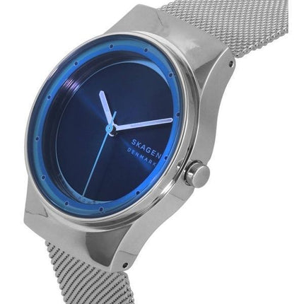 Renoveret Skagen Sol Rustfrit Stål Mesh Ocean Blue Dial Solar Powered SKW3024 Dameur