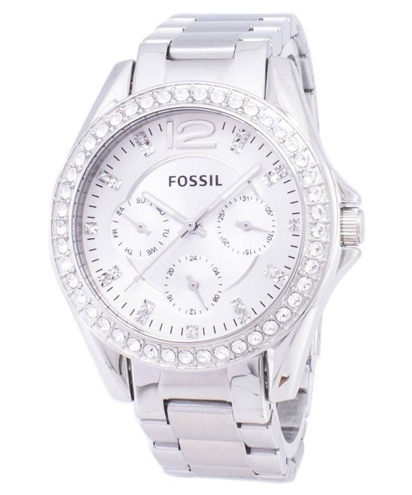 Renoveret Fossil Riley Multifunktion Crystal Dial ES3202 dameur