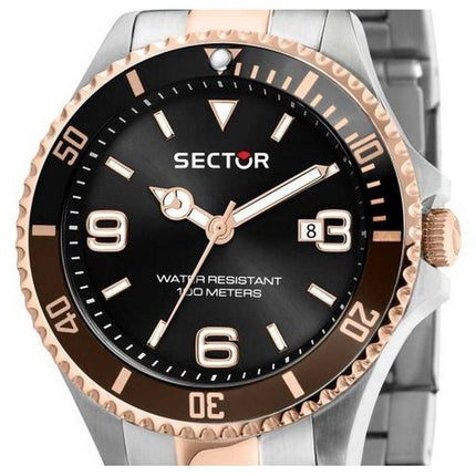 Renoveret Sector 230 Black Dial Two Tone Stainless Steel Quartz R3253161019 100M herreur