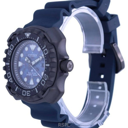 Renoveret Citizen Promaster polyurethanrem Blue Dial Eco-Drive Diver&#39,s BN0227-09L 200M herreur