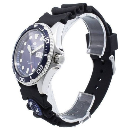 Renoveret Orient Ray II gummirem Blue Dial Automatisk FAA02008D9 200M herreur