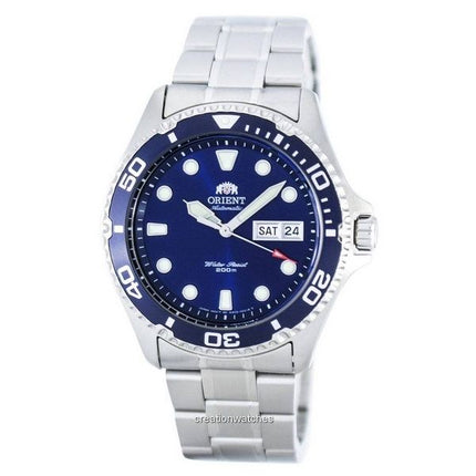 Renoveret Orient Ray II rustfrit stål blå skive automatisk FAA02005D9 200M herreur