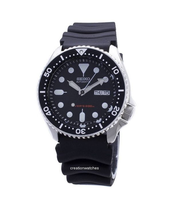 Renoveret Seiko gummirem Black Dial Automatisk dykker SKX007K1 200M herreur