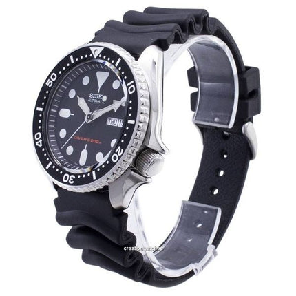 Renoveret Seiko gummirem Black Dial Automatisk dykker SKX007K1 200M herreur