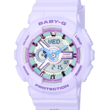 Renoveret Casio Baby-G Analog Digital Pastel møder Metallic Quartz BA-110XPM-6A 100M dameur