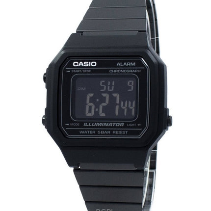 Renoveret Casio Illuminator Chronograph digitalt rustfrit stål Quartz B650WB-1B unisex ur