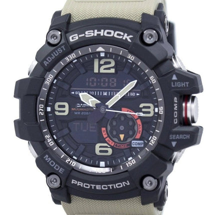 Renoveret Casio G-Shock Mudmaster Analog Digital Twin Sensor Resin Rem Black Dial Quartz GG-1000-1A5 200M herreur