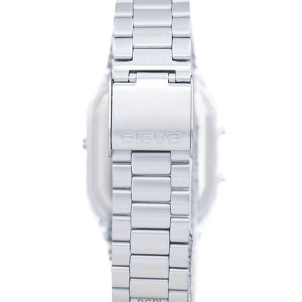 Renoveret Casio Youth Analog Digital Rustfrit Stål Sort Urskive Quartz AQ-230A-1DHDF Unisex Ur