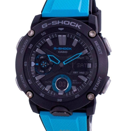 Renoveret Casio G-Shock Standard Analog Digital Resin Rem Black Dial Quartz GA-2000-1A2 200M herreur