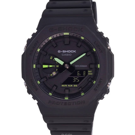 Renoveret Casio G-Shock Analog Digital Neon Accent Resin Rem Black Dial Quartz GA-2100-1A3 200M herreur