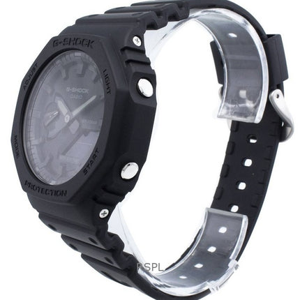 Renoveret Casio G-Shock Analog Digital Resin Rem Black Dial Quartz GA-2100-1A1 200M herreur