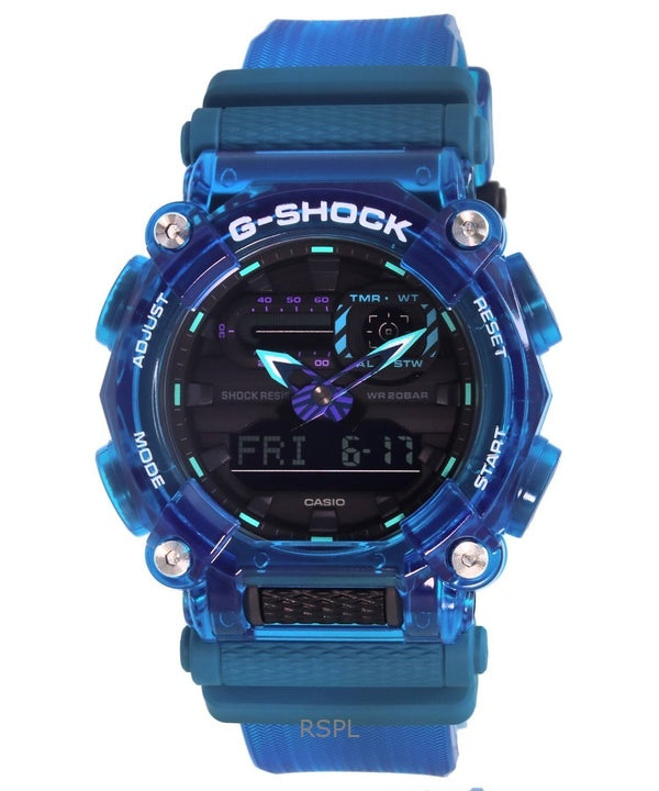 Renoveret Casio G-Shock Analog Digital Resin Rem Black Dial Quartz GA-900SKL-2A 200M herreur