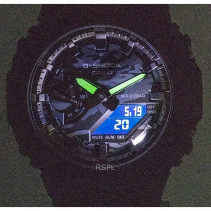 Renoveret Casio G-Shock Analog Digital Resin Rem Multicolor Urskive Quartz GA-2100CA-8A 200M herreur