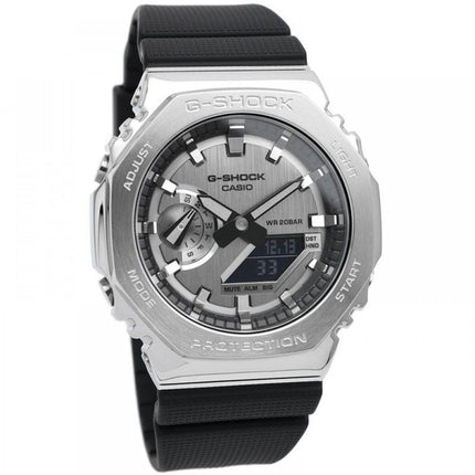 Renoveret Casio G-Shock Analog Digital Resin Rem Grå Urskive Quartz GM-2100-1A 200M herreur