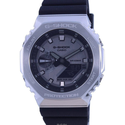 Renoveret Casio G-Shock Analog Digital Resin Rem Grå Urskive Quartz GM-2100-1A 200M herreur