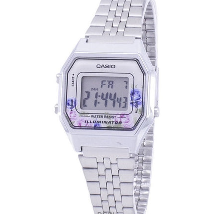 Renoveret Casio Vintage Youth Illuminator digitalt rustfrit stål kvarts LA680WA-4C dameur