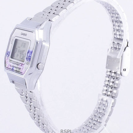 Renoveret Casio Vintage Youth Illuminator digitalt rustfrit stål kvarts LA680WA-4C dameur