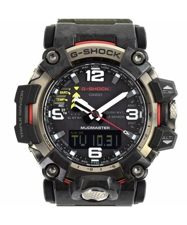 Renoveret Casio G-Shock Mudmaster Analog Digital Resin Rem Black Dial Solar GWG-2000-1A3 200M herreur