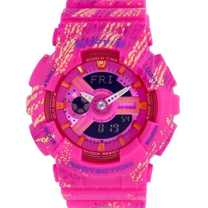 Renoveret Casio Baby-G Analog Digital Resin Rem Multicolor Urskive Quartz BA-110TX-4A 100M dameur