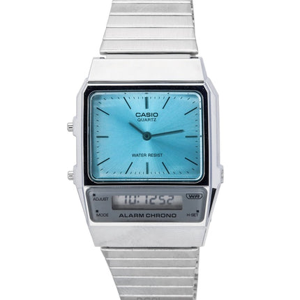 Renoveret Casio Vintage Analog Digital Stainless Steel Quartz AQ-800EC-2A unisex ur