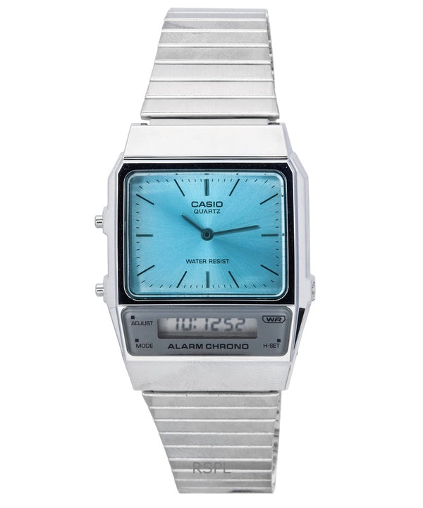 Renoveret Casio Vintage Analog Digital Stainless Steel Quartz AQ-800EC-2A unisex ur