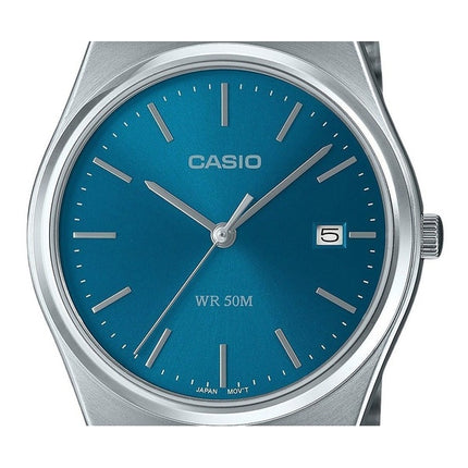 Renoveret Casio Standard Analog rustfrit stål Blue Dial Quartz MTP-B145D-2A2 herreur