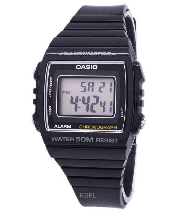 Renoveret Casio Digital Chronograph Resin Rem Quartz W-215H-1AVDF unisex ur