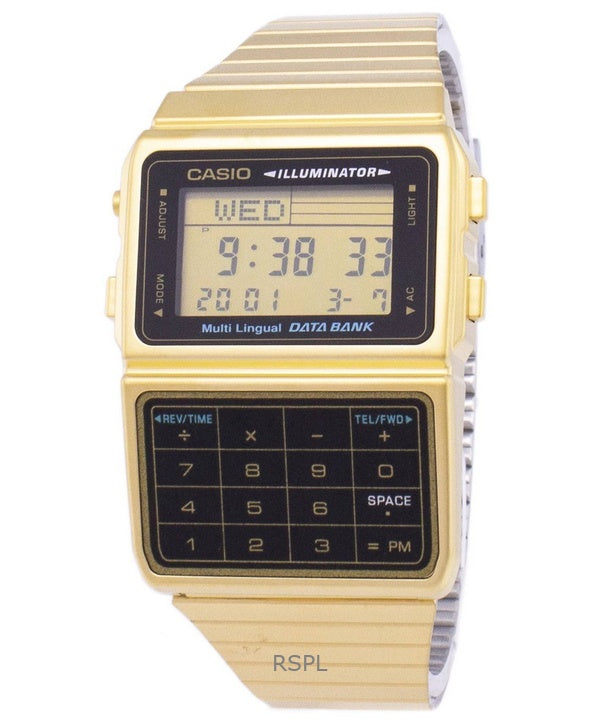 Renoveret Casio Digital rustfrit stål kvarts DBC-611G-1DF herreur