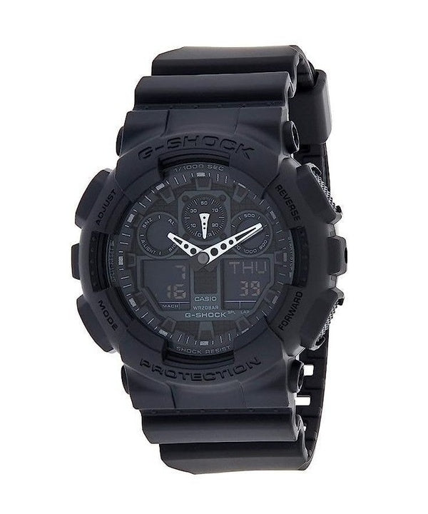 Renoveret Casio G-Shock Analog Digital Black Dial Quartz GA-100-1A1 200M herreur