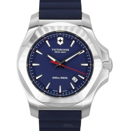 Victorinox Swiss Army INOX gummirem Blue Dial Quartz Diver&#39,s 241688-1 200M herreur