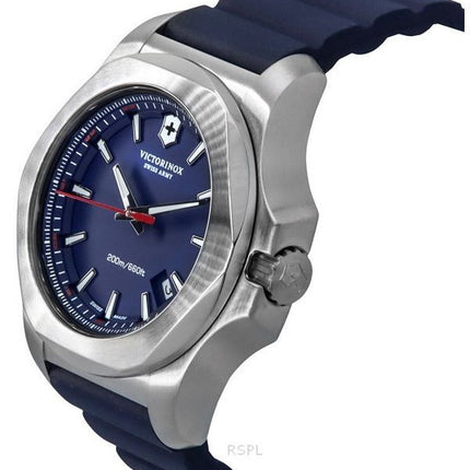 Victorinox Swiss Army INOX gummirem Blue Dial Quartz Diver&#39,s 241688-1 200M herreur