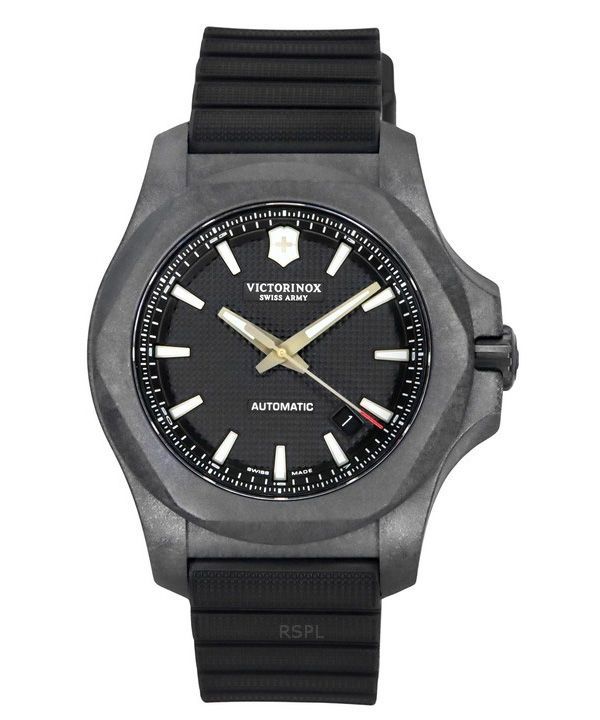 Victorinox Swiss Army INOX Carbon Black Dial Automatisk dykkers 241866.1 200M herreur med gavesæt