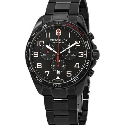 Victorinox Swiss Army FieldForce Sport Chronograph Rustfrit stål Black Dial Quartz 241890 100M herreur