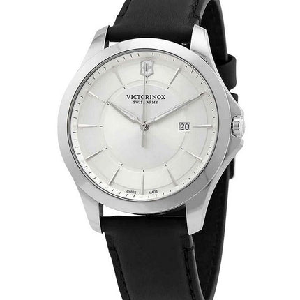 Victorinox Swiss Army Alliance læderrem Silver Dial Quartz 241905 100M herreur