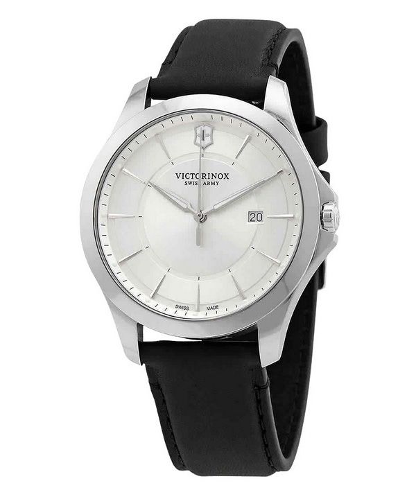 Victorinox Swiss Army Alliance læderrem Silver Dial Quartz 241905 100M herreur