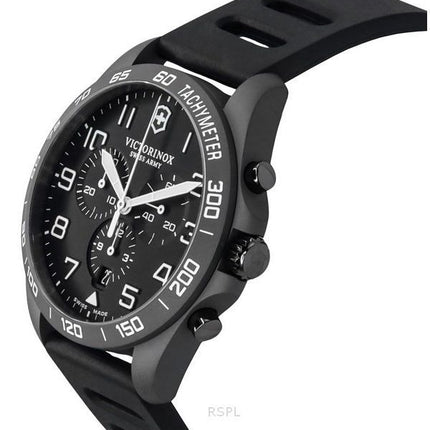 Victorinox Swiss Army Fieldforce Sport Chronograph Gummirem Black Dial Quartz 241926-1 100M herreur