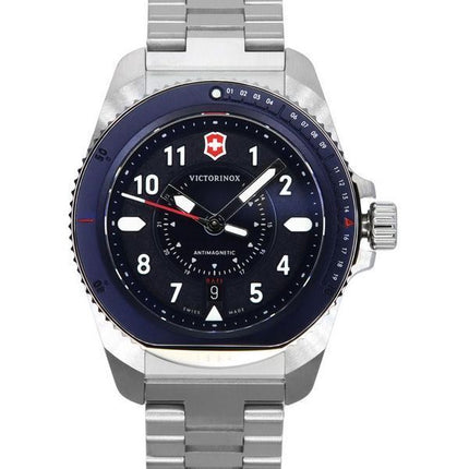 Victorinox Journey 1884 rustfrit stål Blue Dial Quartz Diver&#39,s 241978 200M herreur