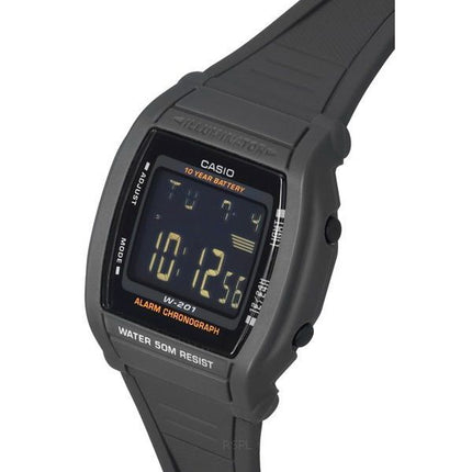 Casio Digital Sports Resin Rem Black Dial Quartz W-201-1B herreur