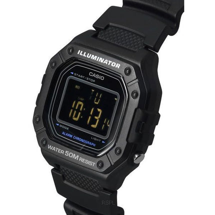 Casio Standard Digital Resin Rem Black Dial Quartz W-218H-1B herreur