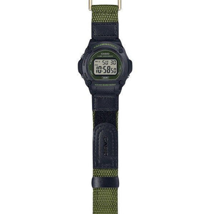 Casio Standard Grøn digital stofrem Quartz W-219HB-3AV herreur