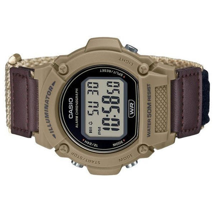 Casio Standard Brun digital stofrem Quartz W-219HB-5AV herreur