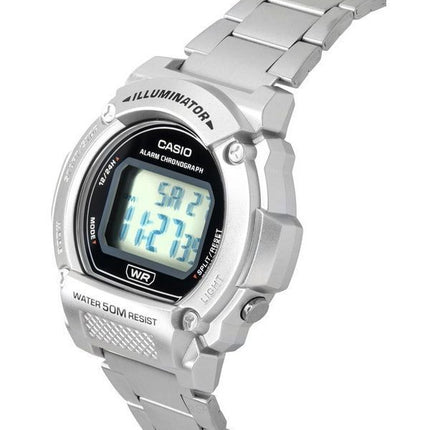 Casio Standard Digital rustfrit stål Armbånd Quartz W-219HD-1A Herreur