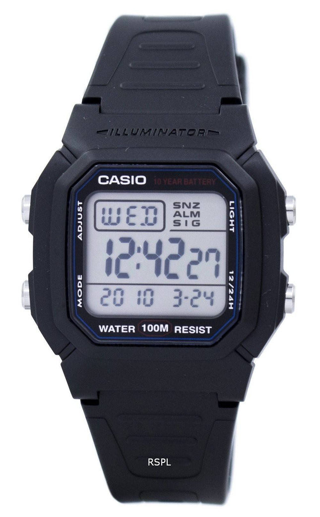 Casio Digital klassiske Illuminator W-800H-1AVDF W-800H-1AV Herreur