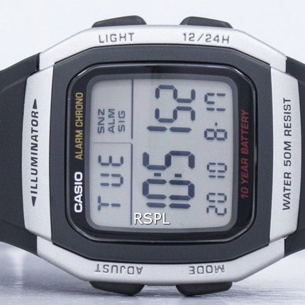 Casio ungdom Digital Alarm Chrono Illuminator W-96H-1AVDF W-96H-1AV Herreur